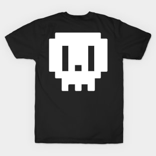 Skull Pixel, Front and Back T-Shirt